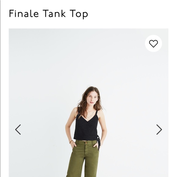 Madewell Finale Black Faux Wrap Tank Top size XXS - Picture 3 of 11